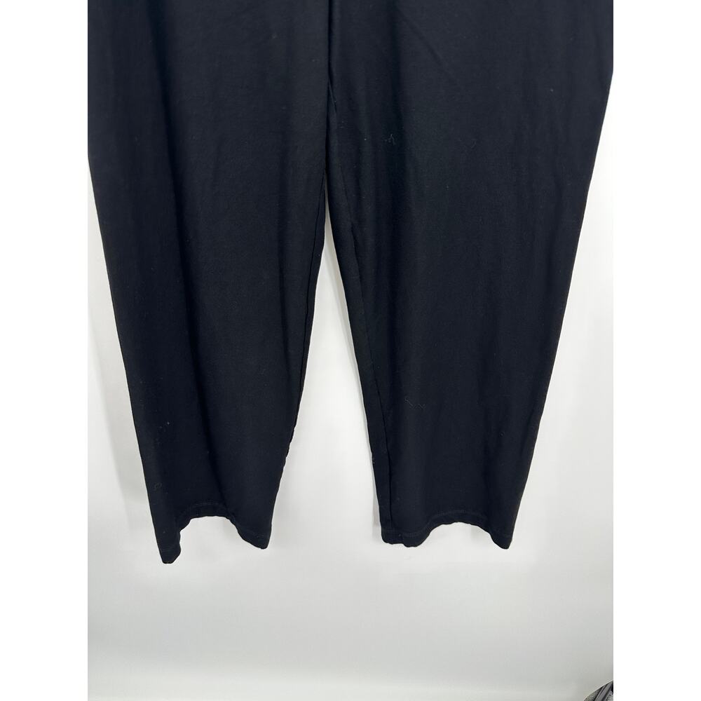 Eileen Fisher Pants Women Medium Black Cropped‎ Pull On Stretch Waist Viscose - Picture 3 of 7